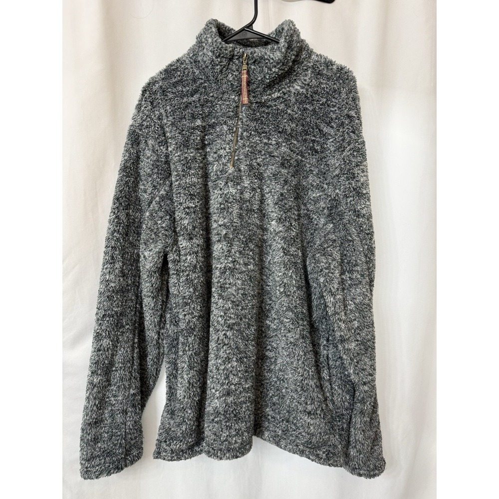 Alpine Sherpa 1/4 Zip Sweater Men's XXL Long Sleeve Gray Mock Neck